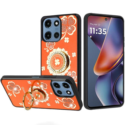 For Motorola Moto G Play 5G 2026 Diamonds 3D Fashion Bling Sparkly Glitter Ornaments Engraving Hybrid with Ring Stand Case Cover