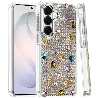Chrome Fashion Hybrid Bling Diamond Heart Rhinestone Decorative Stones Sparkling Embellished Design