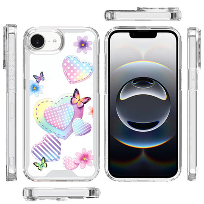 For Apple iPhone 17E /16E Beautiful TPU Design, Slim Shockproof Soft Cover for Women and Girls, Stylish Protective Case Cover
