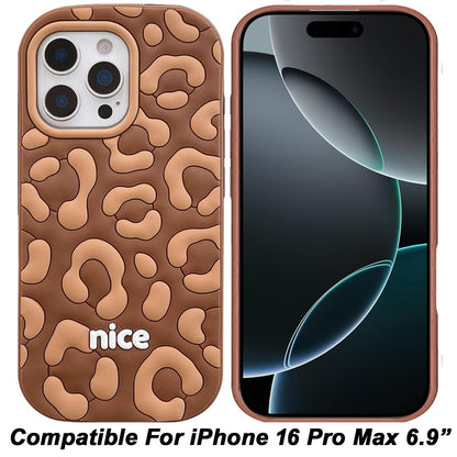 Phone Case for iPhone 16 Pro Max Fashionable Silicone Textured Decorative Design Pattern Protective Rubber TPU Hybrid Protection Cover