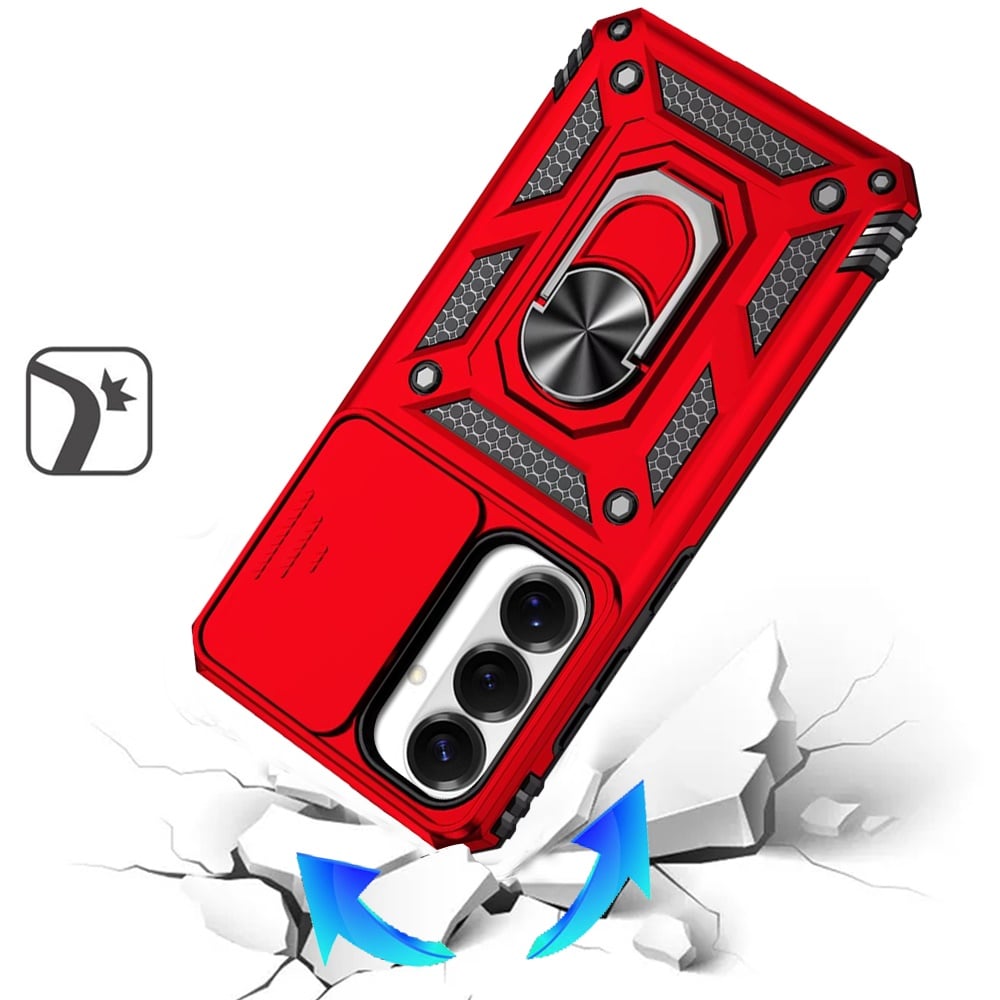Phone Case for Samsung Galaxy S26 FE /S26 Fan Edition Shockproof Magnetic Ring Stand Camera Guard Rugged Grip Anti Slip Heavy Duty Hybrid Armor Durable Matte Cover