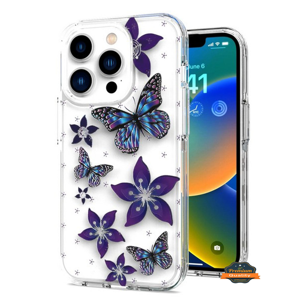 For Apple iPhone 16e /iPhone SE4 Hybrid Clear Frame with Trendy Pattern Design, Shockproof Hard Back & TPU Rubber Case Cover