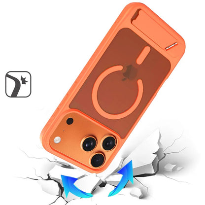 Phone Case for Apple iPhone 18 Pro Max Matte Magnetic Metal Kickstand Shockproof Grip Anti Slip Durable Protective Heavy Duty Hybrid Cover