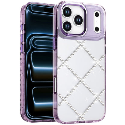 Phone Case for Apple iPhone 18 Pro Gem Glitter Diamond Transparent Hard TPU Hybrid Shockproof Protective Colorful Durable Anti Scratch Grip Cover