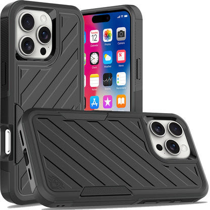 Samsung Galaxy A16 5G Hybrid lined shockproof dual layer Rugged 2in1 Hard PC & Silicone TPU Non Slip Textured Tough Armor