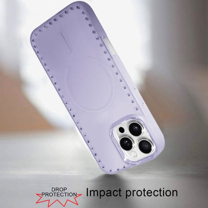 Phone Case for Apple iPhone 16 Pro Max Magnetic Frosted Diamond Bling Edge Hybrid Shockproof Protective Matte Grip Durable Anti Scratch Premium Slim Cover