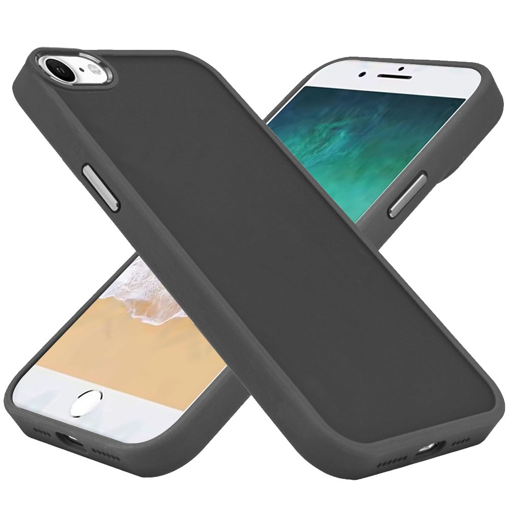 For Apple iPhone 17E /16E Slim Fit Thin Hybrid,Frosted Matte Polished Acrylic Hard PC with TPU Rubber Frame Case Cover