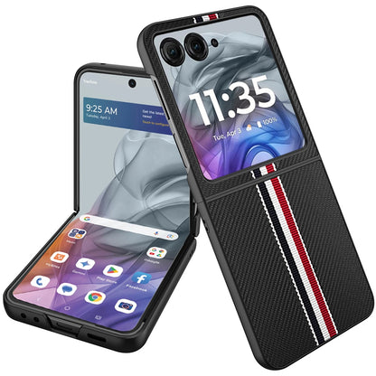 For Samsung Galaxy Z Fold 7 Velvet Fabric PU Vegan Leather, Premium Flip Design, Slim Snap-On Hard PC + TPU Case Cover Black