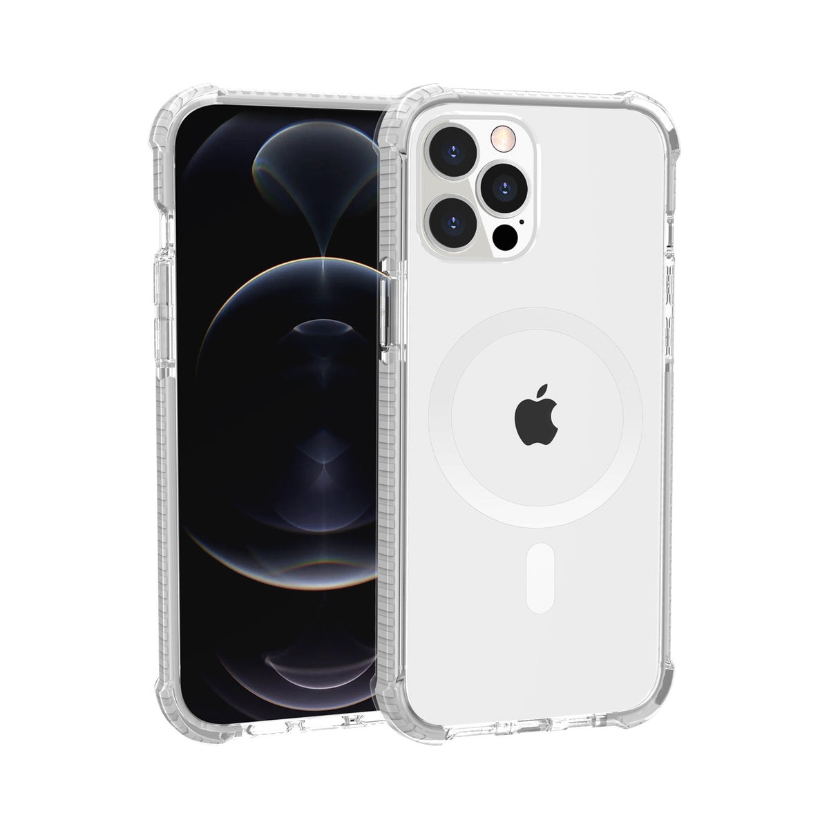 For Apple iPhone 16 Plus (6.7") Hybrid Acrylic Transparent Hard PC + TPU Color Frame Bumper Compatible with MagSafe Case Cover