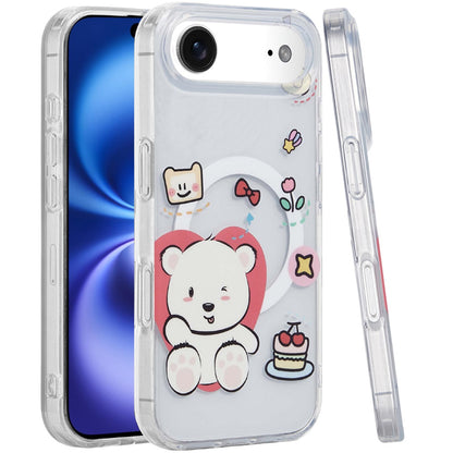 For Apple iPhone 17 Pro Stylish Pattern Fashion IMD Printed Design TPU Slim Shockproof Protective with Magnetic Back Case Cover
