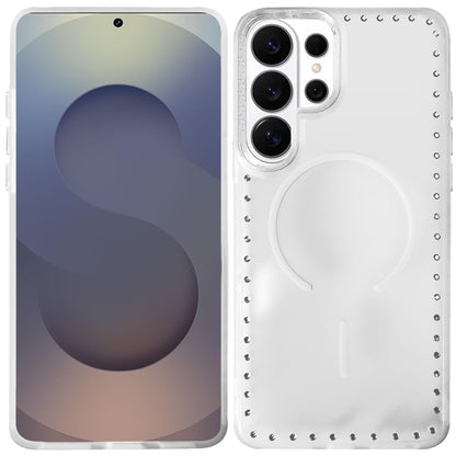 Phone Case for Samsung Galaxy S25 Ultra Magnetic Frosted Diamond Bling Edge Hybrid Shockproof Protective Matte Grip Durable Anti Scratch Premium Slim Cover