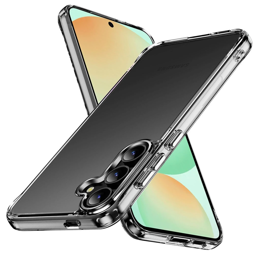 For Samsung Galaxy S24 Fan Edition /Galaxy S24 FE Shockproof Slim Crystal Clear Transparent Hybrid Cover with Enhanced Drop Protection Case Cover Transparent