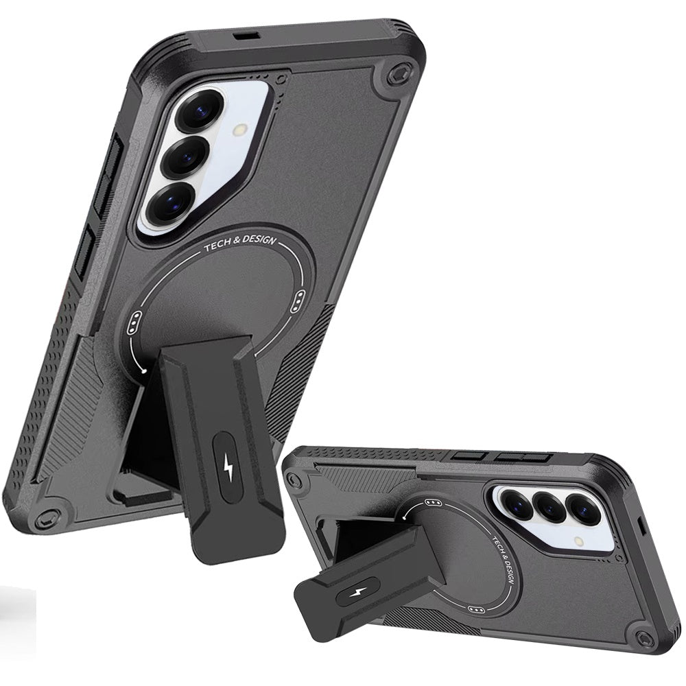 For Samsung Galaxy S26 Magnetic Invisible Kickstand Holder with Magsafe, Slim Fit Shockproof Hybrid Military Grade Heavy Duty Case Cover