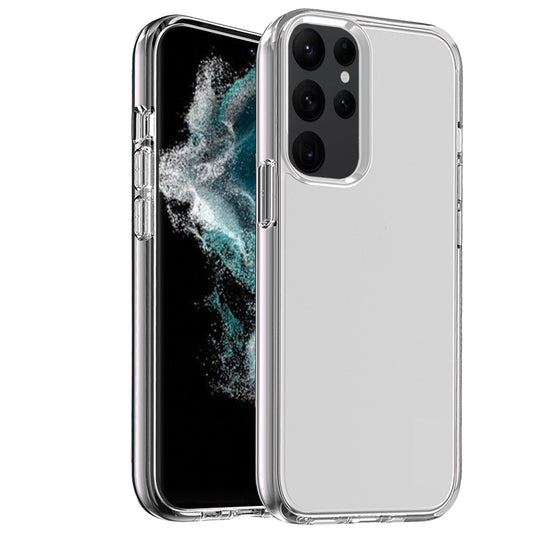 For Samsung Galaxy S23 Transparent Shock Absorption PC + TPU Rubber Gel Thick 3mm Hybrid Silicone Slim Fit Back Case Cover Smoke