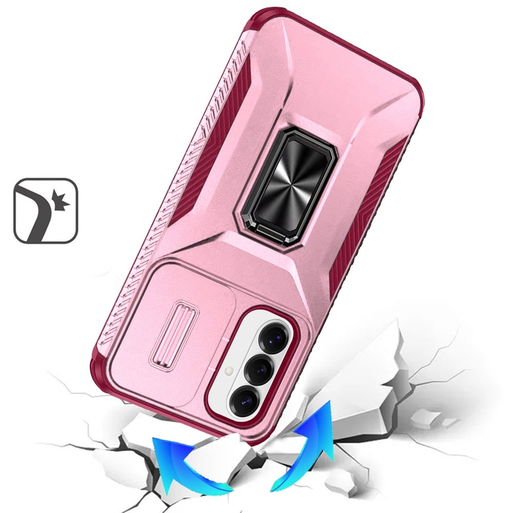 Phone Case for Samsung Galaxy S26 FE /Fan Edition Magnetic Ring Stand Camera Protection Shockproof Heavy Duty Kickstand Rugged Grip Anti Scratch Hybrid Cover