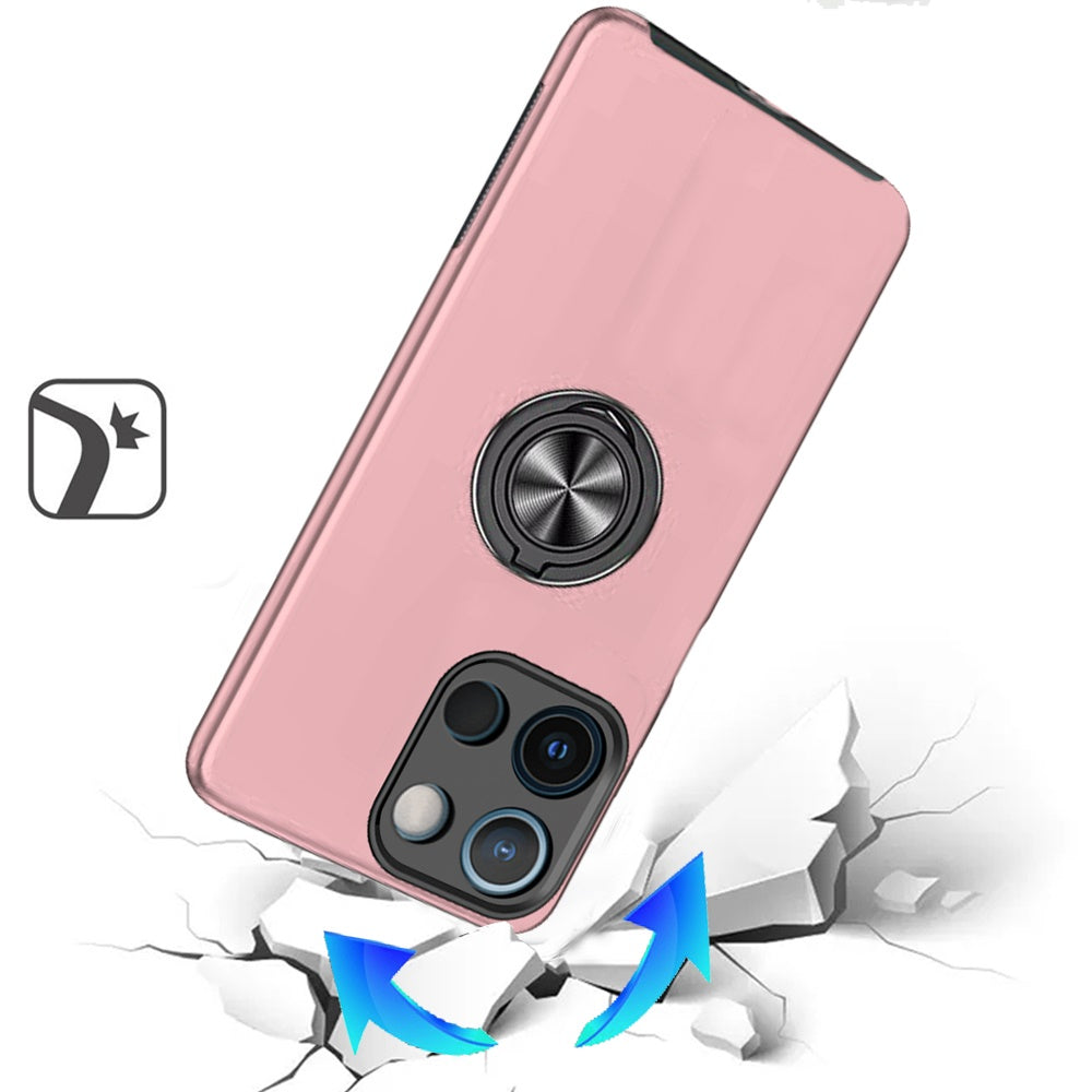 For Motorola Moto G 5G 2025 Hybrid 360 Degree Rotatable Metal Invisible Ring Stand Holder Slim Fit Magnetic Car Mount Shockproof Case Cover