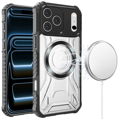 Phone Case for Apple iPhone 18 Pro Clear Rugged Hybrid TPU Magnetic Back Reinforced Frame Bumper Shock Absorbing Slim Fit Cover