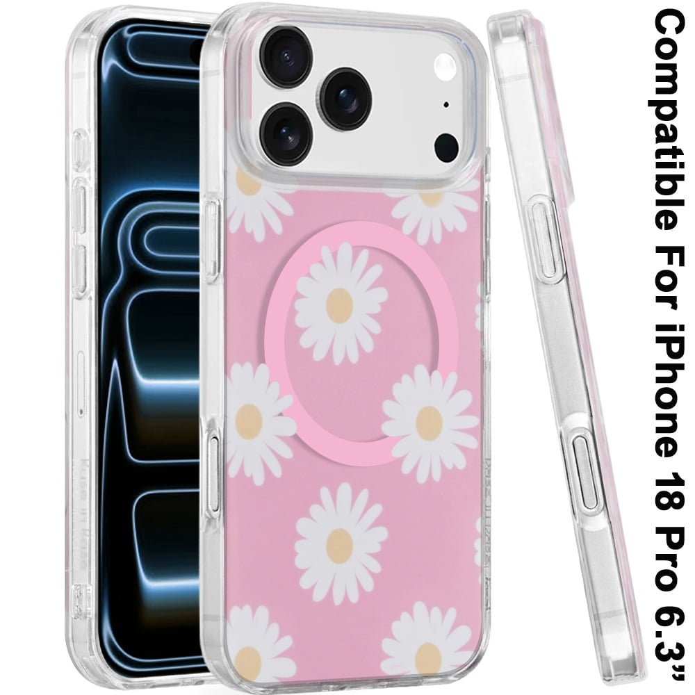 Phone Case for Apple iPhone 18 Pro/ iPhone 17 Pro Stylish Design Shockproof Magnetic Magsafe Compatible TPU IMD Print Rugged Grip Drop Protection Slim Fashion Cover