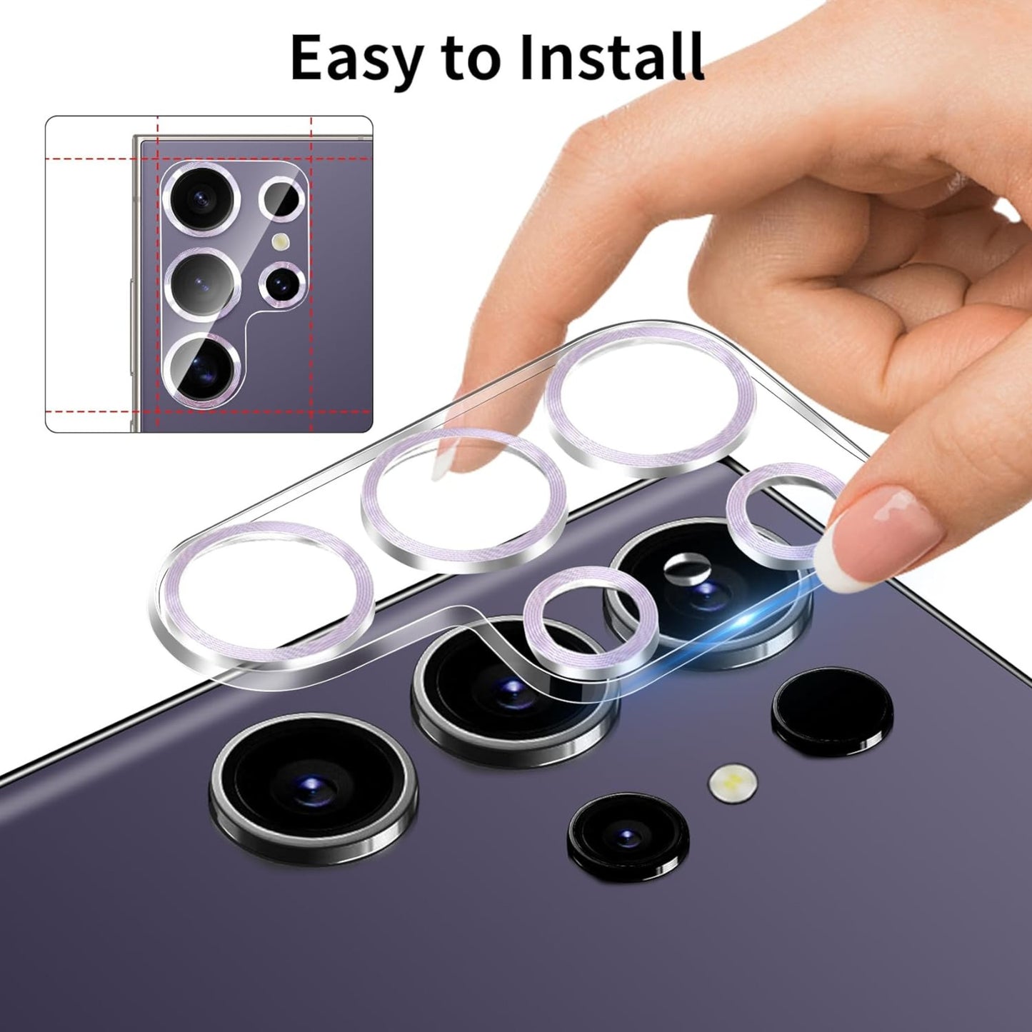 For Samsung Galaxy S23+ / S23 Plus Camera Lens Protector HD Clear Back Camera Protector Tempered Glass, Case Friendly, Ultra-Thin, Easy Installation Case Cover Clear