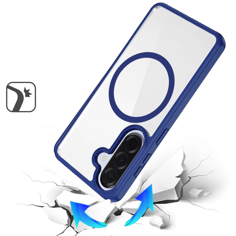 Phone Case for Samsung Galaxy A57 Transparent Magnetic HQ Shockproof Hybrid 2.0mm Thick AntiSlip Grip Drop Protection Rugged Clear Durable Impact Cover