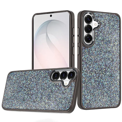 Phone Case for Samsung Galaxy S26 FE /S26 Fan Edition Crystal Glass Bling Diamond Metallic Edge Shockproof Durable Protective Clear Hybrid Stylish Premium Design Cover
