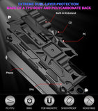 For Apple iPhone 15 Pro (6.1") Built in Magnetic Kickstand, Military Hybrid Bumper Heavy Duty Dual Layers Rugged Stand  Phone Case Cover