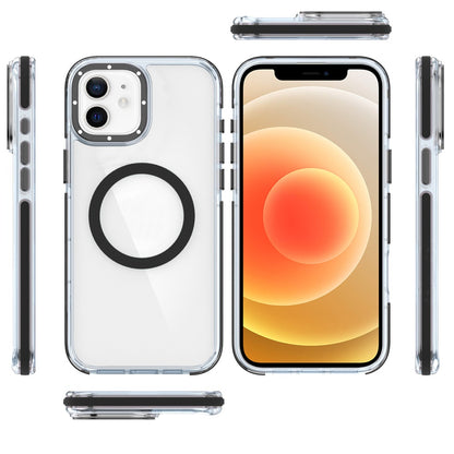 For Google Pixel 9 (6.3 inch) Transparent back with Colorful Frame Strong Magnetic Circle [Compatible with Magsafe] Shockproof Case Cover