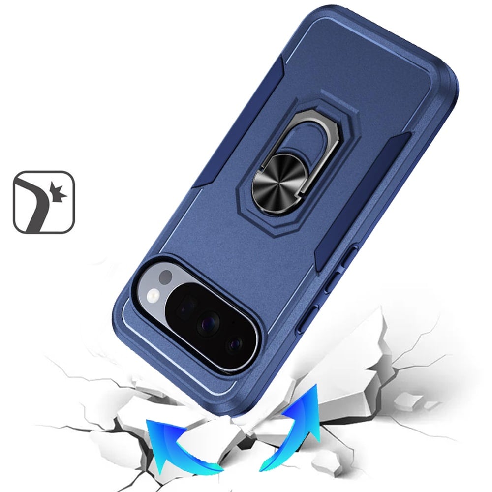 Phone Case for Google Pixel 11 Pro XL Tough Hybrid Ring Stand Shockproof Rugged Grip Impact Resistant Hybrid Kickstand Heavy Duty Durable Cover