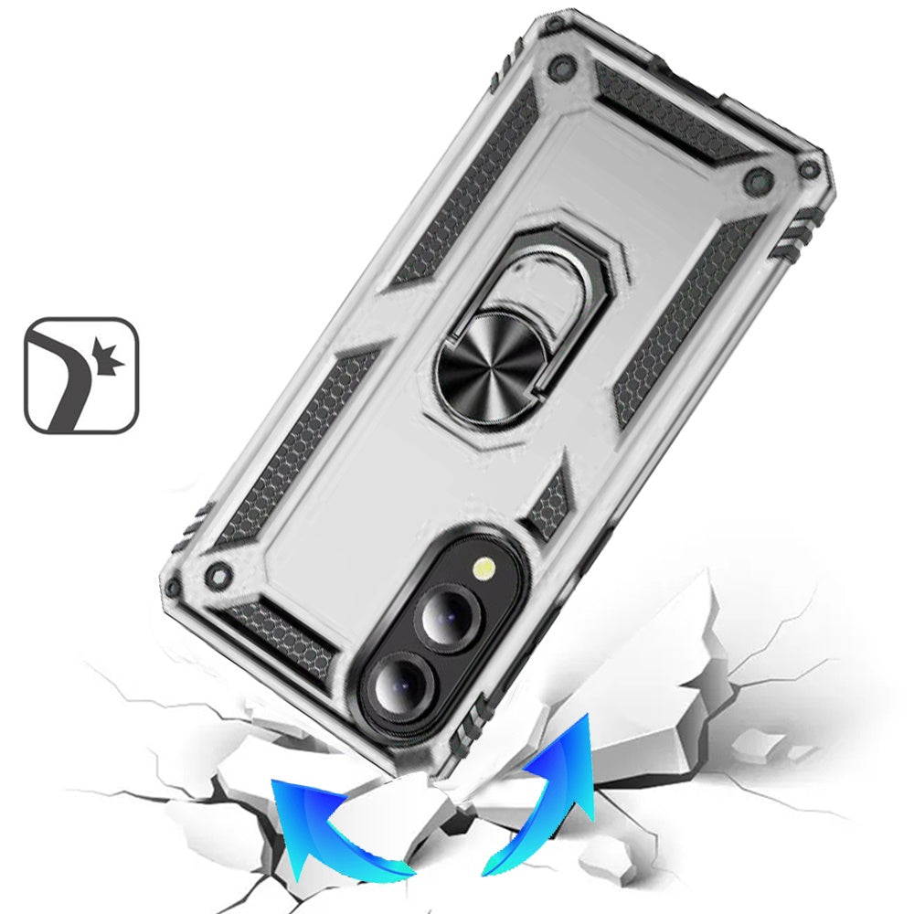 For Samsung Galaxy S25 EDGE Hybrid Shockproof Durable 360 Degree Rotatable Ring Stand Holder Kickstand Fit Magnetic Car Mount Case Cover