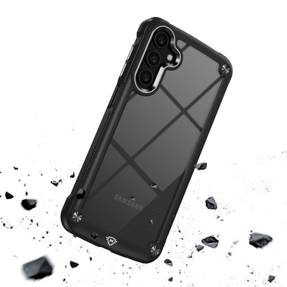 For Samsung Galaxy S25+ /S25 Plus /S24+ Plus Premium Hybrid Transparent Rubber with Metal Buttons & Camera Edges, Hard TPU Frame Corner Bumper Case Cover