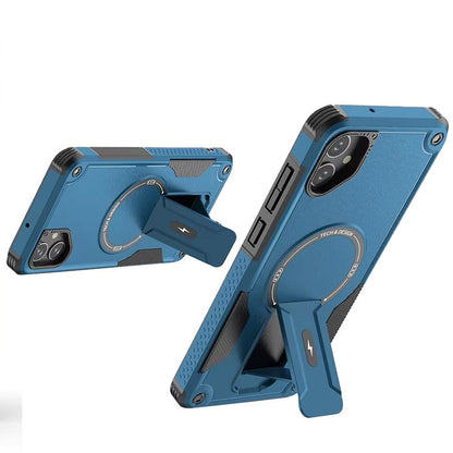 Phone Case Cover for Samsung Galaxy A07 4G Magnetic Invisible Kickstand Holder with Magsafe, Slim Fit Shockproof Hybrid Military Grade Heavy Duty Cover