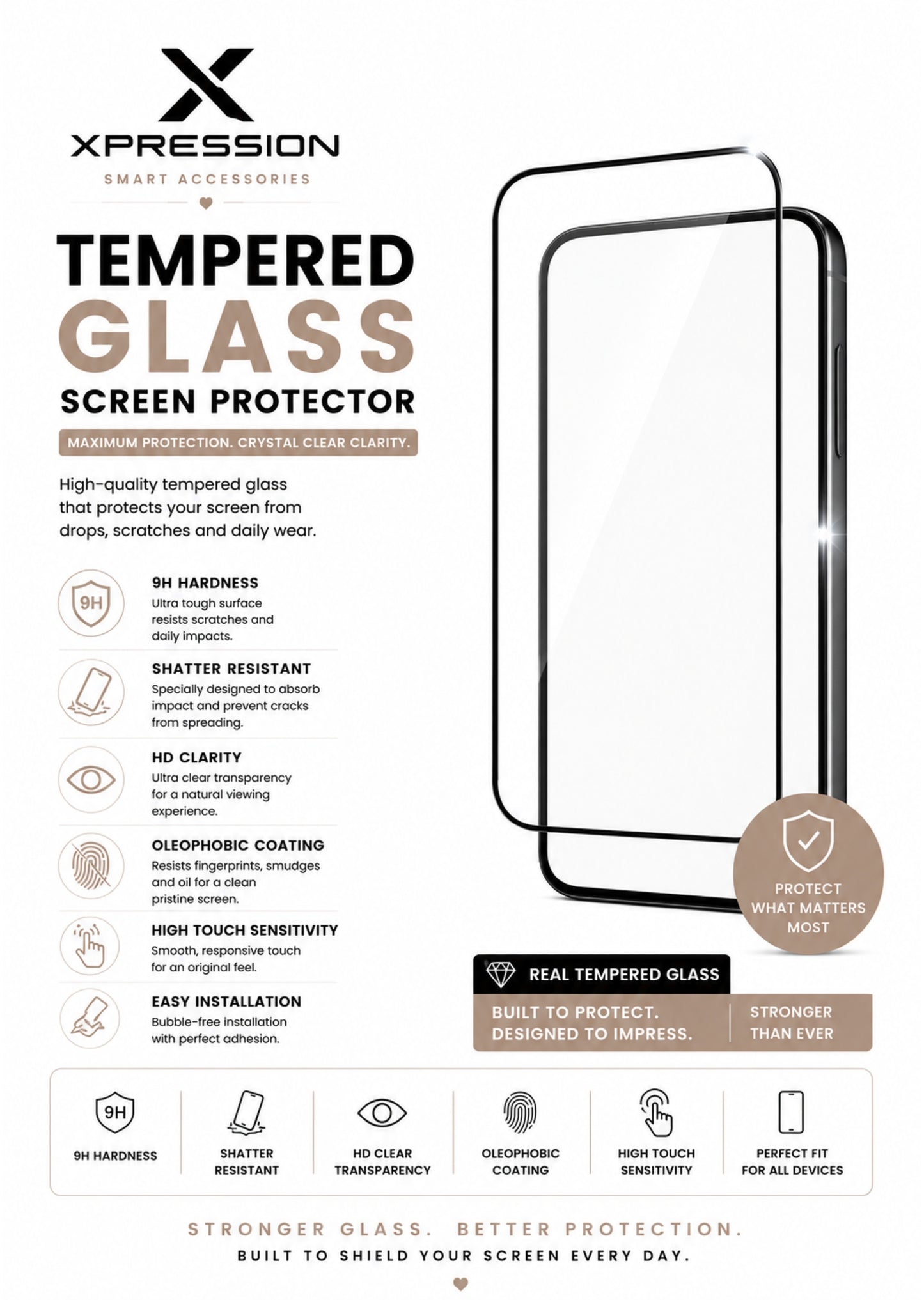 Screen Protector for Samsung Galaxy Z Fold 8 Ultra Premium Tempered Glass 9H Full Coverage HD Transparent Black Edged Shatter Bubble Free Resistant Durable Black