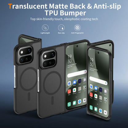 Phone Case for Google Pixel 11 Pro Fold Magnetic Matte Hybrid Shockproof Smooth Grip Durable Camera Protection Anti-Slip Soft Touch TPU Armor Cover