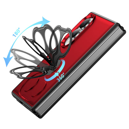 Phone Case for Samsung Galaxy Z Fold 8 Magnetic 2 Ring Stand Car Mount Friendly Shockproof Rugged Grip Armor Dual Ring Kickstand Heavy Duty Hybrid Cover