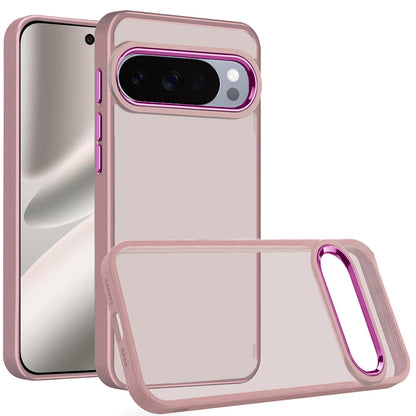 For Google Pixel 10 Pro XL Slim Fit Thin Hybrid,Frosted Matte Polished Acrylic Hard PC with TPU Rubber Frame Case Cover