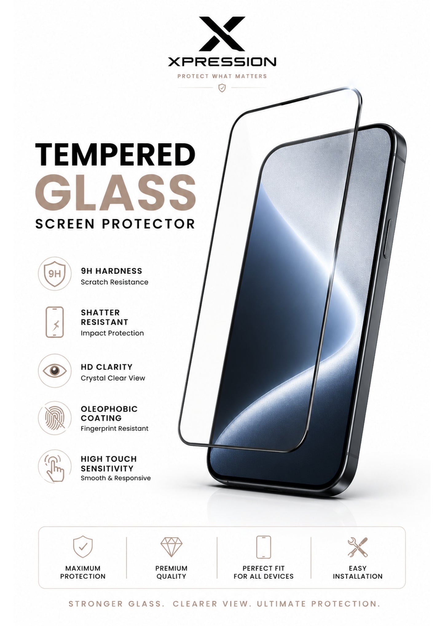 Screen Protector for Samsung Galaxy S26 FE /Fan Edition Tempered Glass Screen Protector Transparent Black Edge 9H Hardness Bubble Free Fingerprint Easy to Install Black