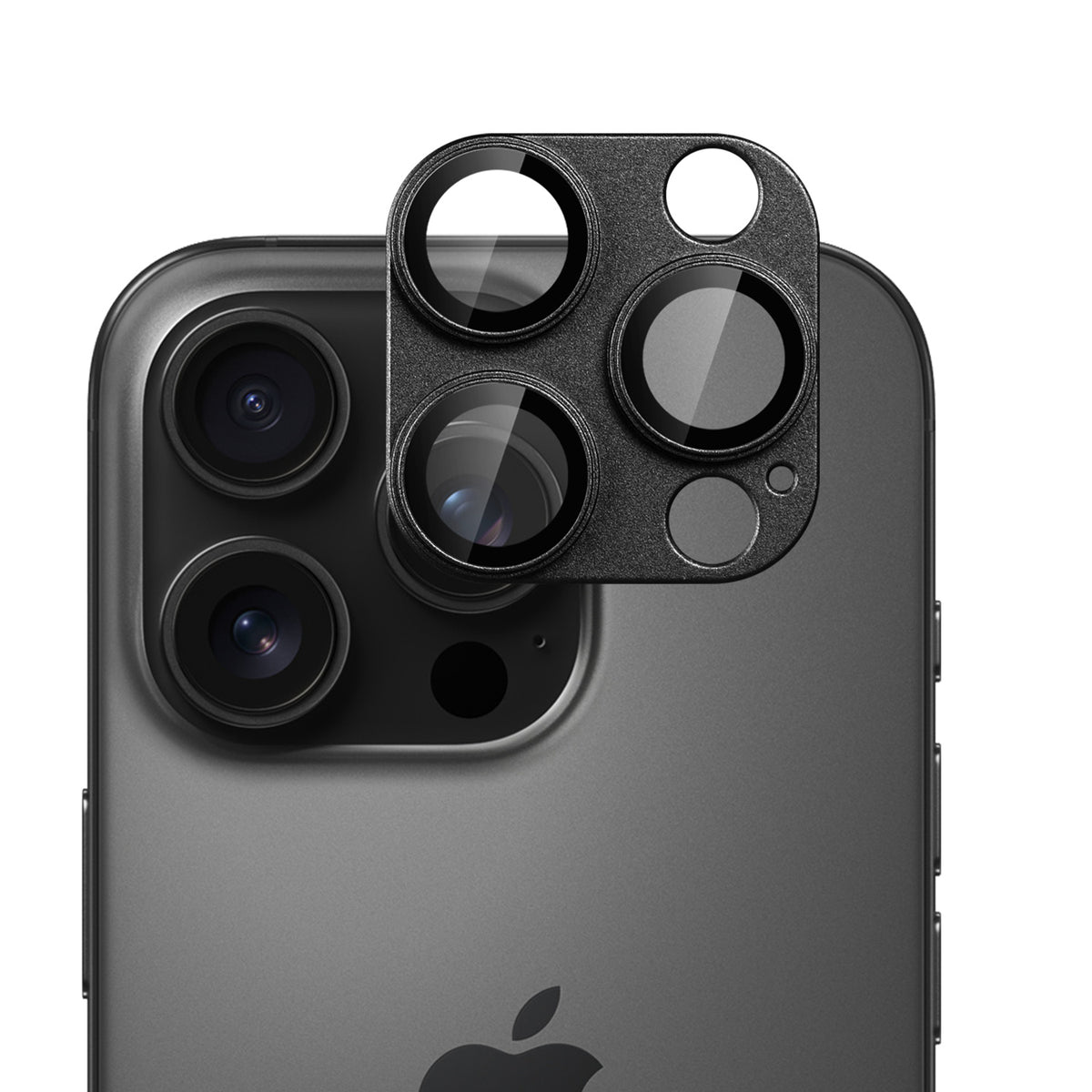 Camera Lens Protector for Apple iPhone 15 Pro Max Camera Lens Protector Tempered Glass Metal Frame Scratch Resistant HD Clear Precision Fit
