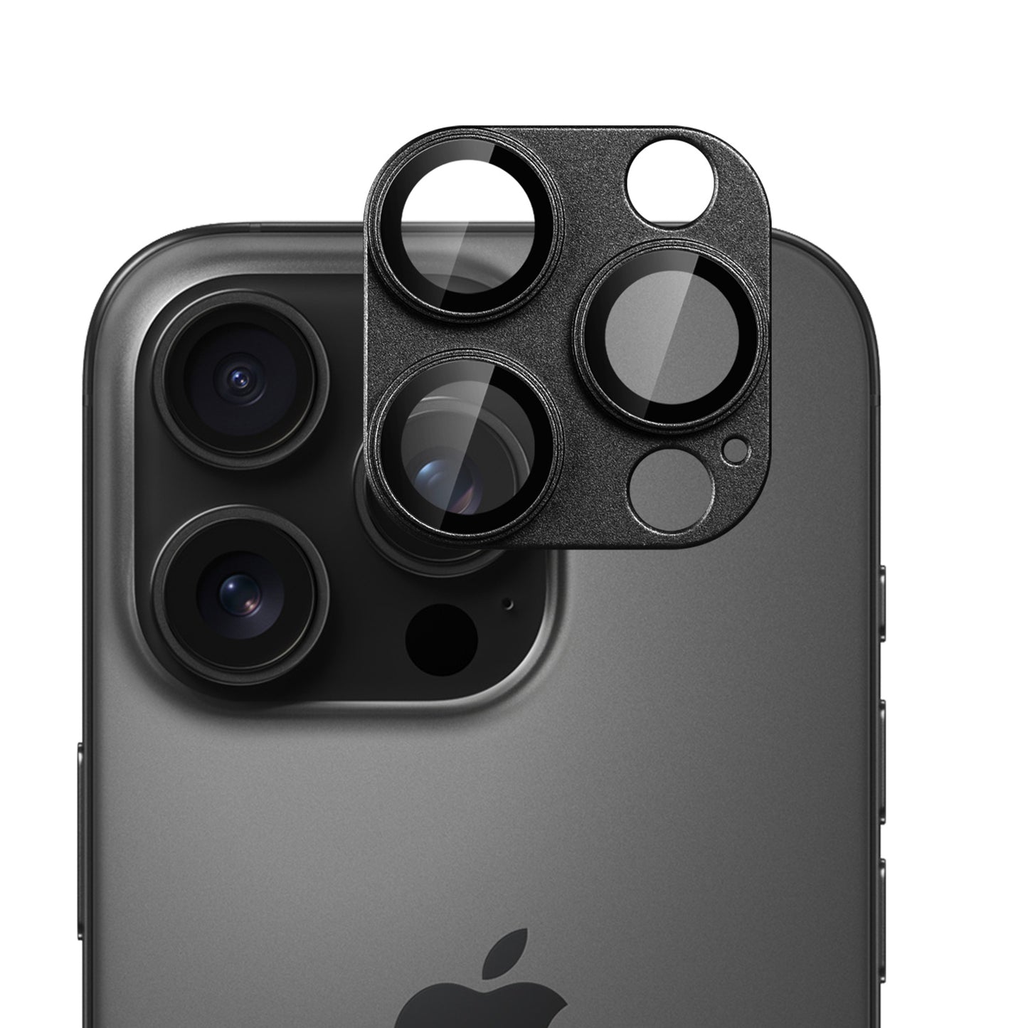 Camera Lens Protector for Apple iPhone 15 Pro Max Camera Lens Protector Tempered Glass Metal Frame Scratch Resistant HD Clear Precision Fit