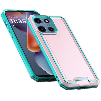 For Motorola Moto G 5G 2025 Premium Fused Hybrid Tough Strong Hard PC TPU Rubber Shockproof Drop Protection Impact Case Cover