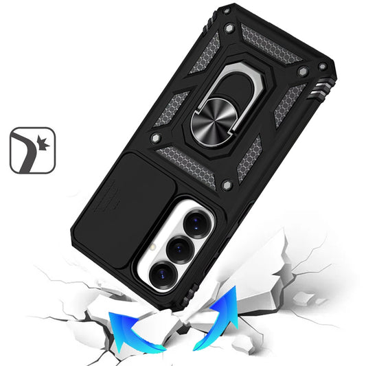 Phone Case for Samsung Galaxy S26 FE /S26 Fan Edition Shockproof Magnetic Ring Stand Camera Guard Rugged Grip Anti Slip Heavy Duty Hybrid Armor Durable Matte Cover