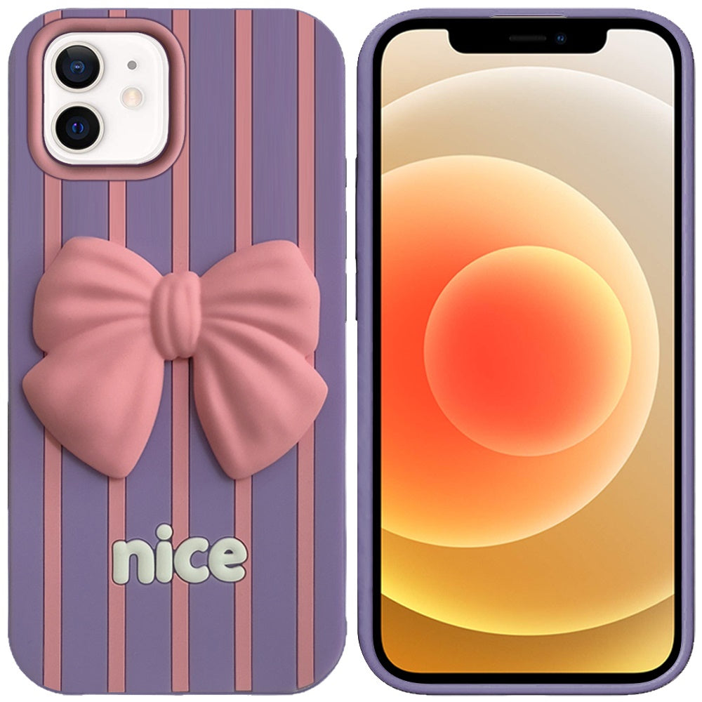 Phone Case for Apple iPhone 12 /12 Pro Fashionable Silicone Textured Decorative Design Pattern Protective Rubber TPU Hybrid Protection Cover