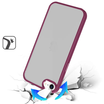 For Apple iPhone 17E /16E Slim Fit Hybrid Transparent Thick Acrylic with Metal Buttons Frame Protective Hard PC + TPU Shockproof Case Cover