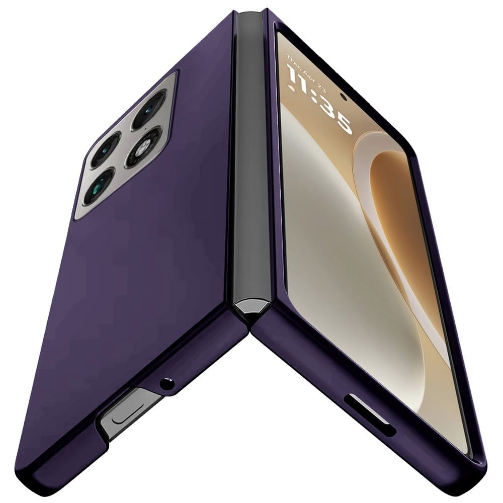 Phone Case for Motorola Razr Fold 2026 Snap On Hard Shell Matte Finish Slim Fit Rubber TPU Soft Lightweight Protective Cover Purple