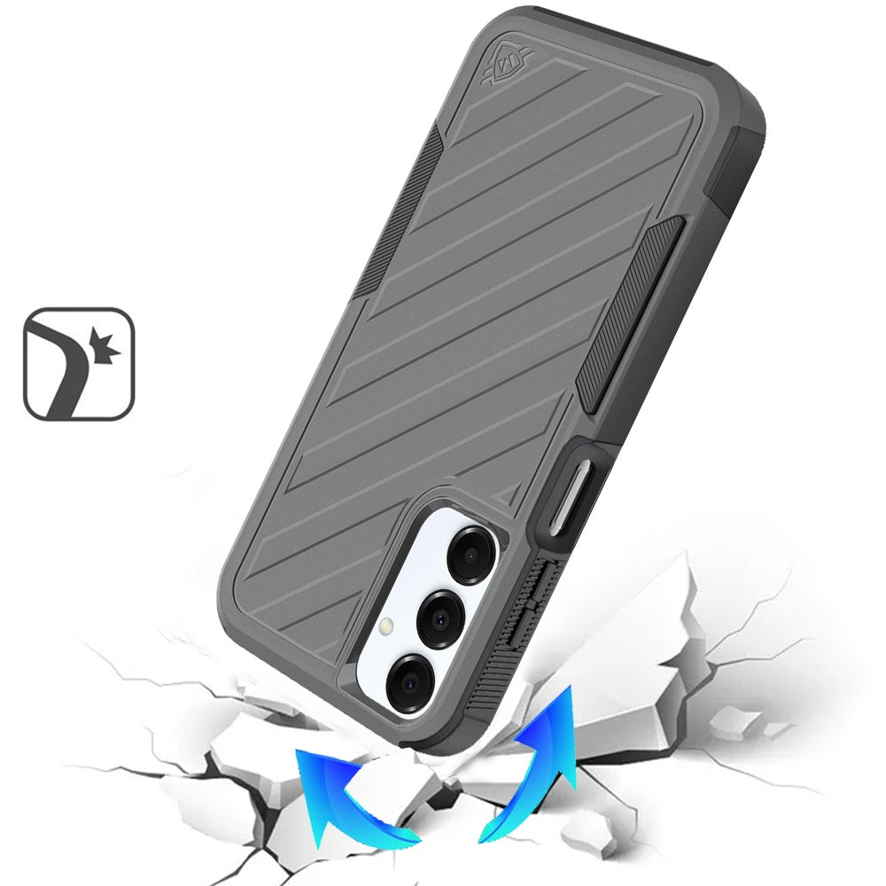 For Samsung Galaxy A16 5G Combo Hybrid lined with Belt Clip Holster Armor Shockproof Rugged Textured 2in1 Non Slip Tough Case Cover