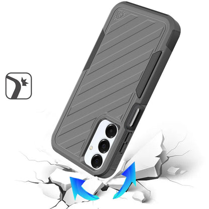 For Samsung Galaxy A16 5G Combo Hybrid lined with Belt Clip Holster Armor Shockproof Rugged Textured 2in1 Non Slip Tough Case Cover