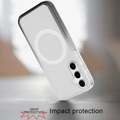 For Apple iPhone 16 Pro Transparent Two Tone Gradiant Magnetic Space [Compatible with Magsafe] Hybrid Shockproof Protective Case Cover Two Tone Smoke