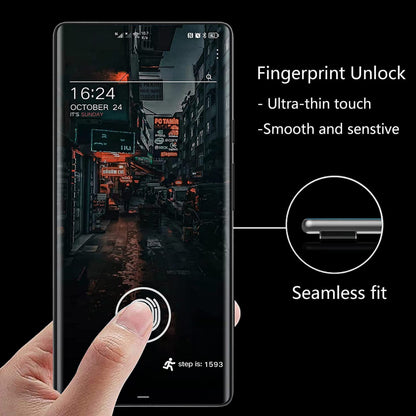 For Motorola Razr Ultra 2025 Premium Tempered Glass Screen Protector Designed to allow full functionality Fingerprint Unlock 3D Curved Edge Glass Full coverage Protector Clear Black