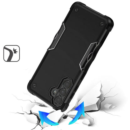 For Samsung Galaxy S22+ / S22 Plus Slim Tough Shockproof Hybrid Heavy Duty 2in1 Dual Layer TPU Bumper Rugged Rubber Defend Armor Case Cover Black