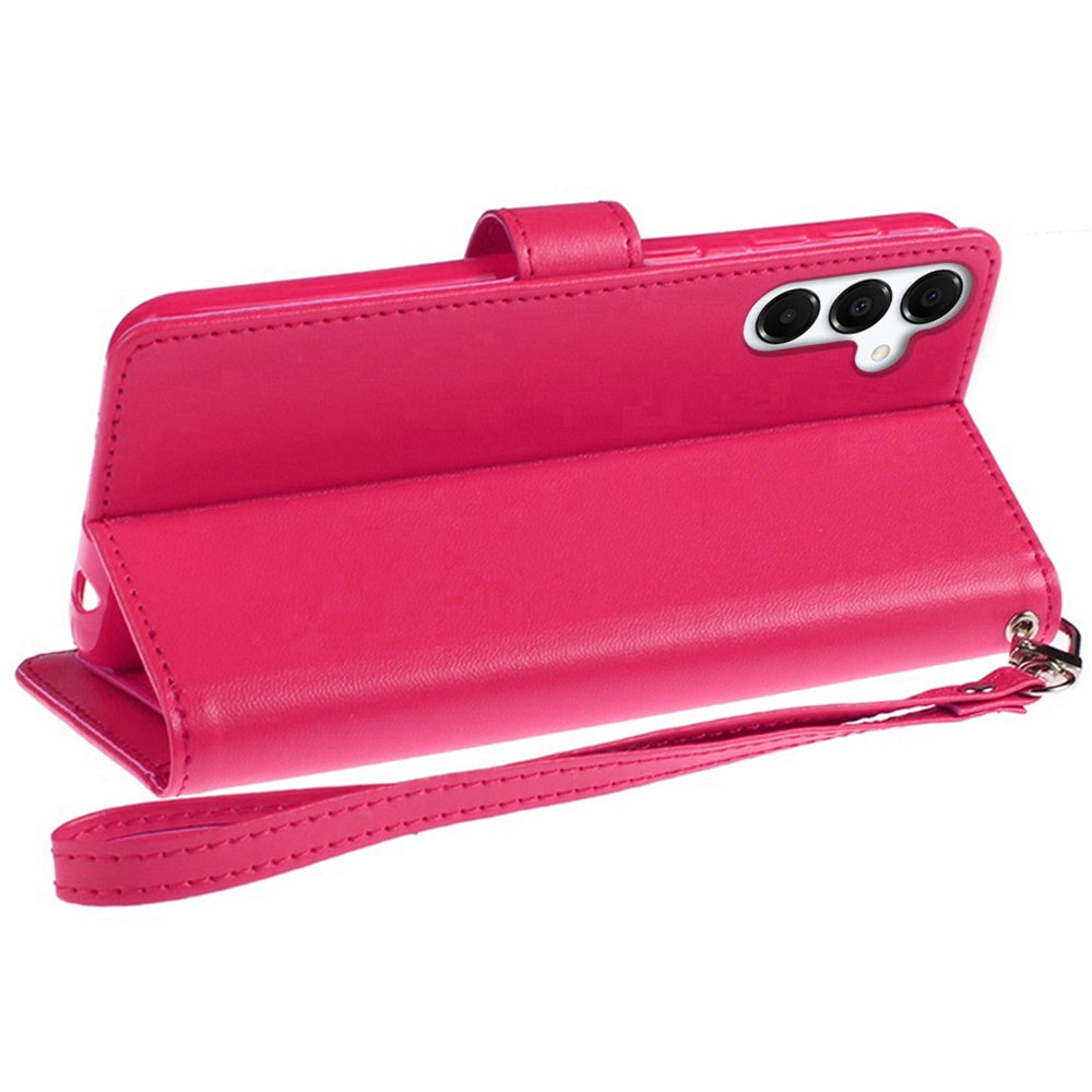 For Samsung Galaxy S25 FE, S25 Fan Edition Wallet Cases PU Leather with Credit Card /ID /Cash Holder Slot Dual Flip Book Pouch, Stand and Strap Case Cover