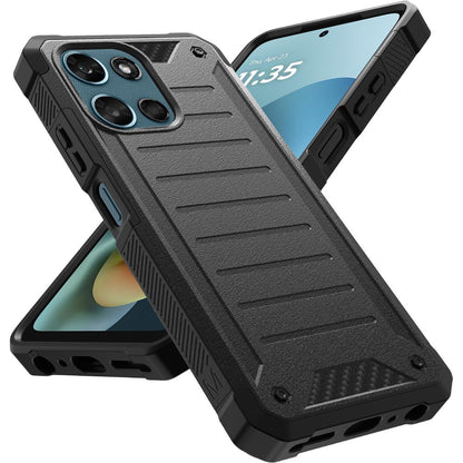 For Motorola Moto G 5G 2026/2025 Tough Lined Design Hybrid Shockproof Protective Rugged TPU Hard PC with Durable Grip Case Cover